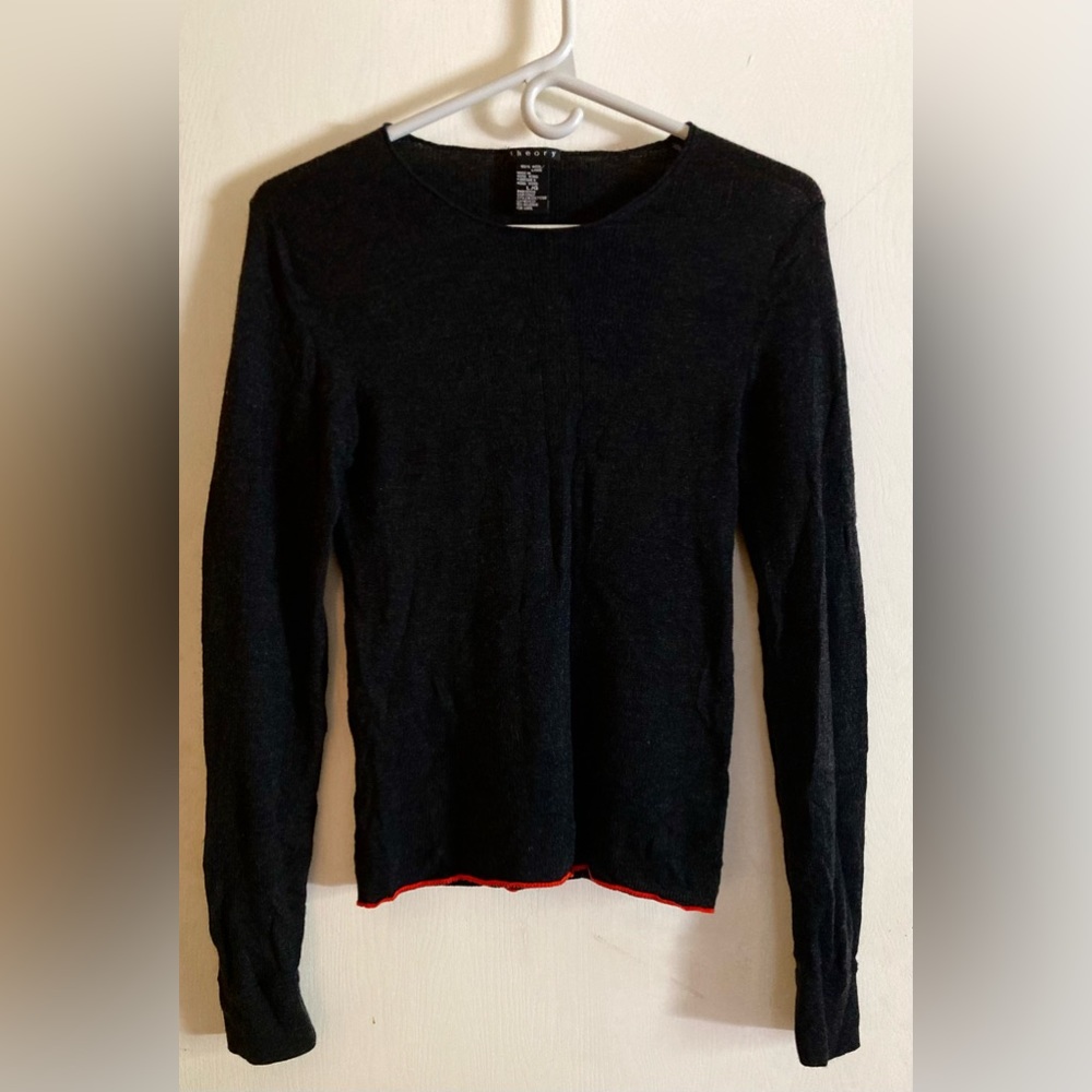 THEORY MIRZI B fine gauge Merino Sweater L